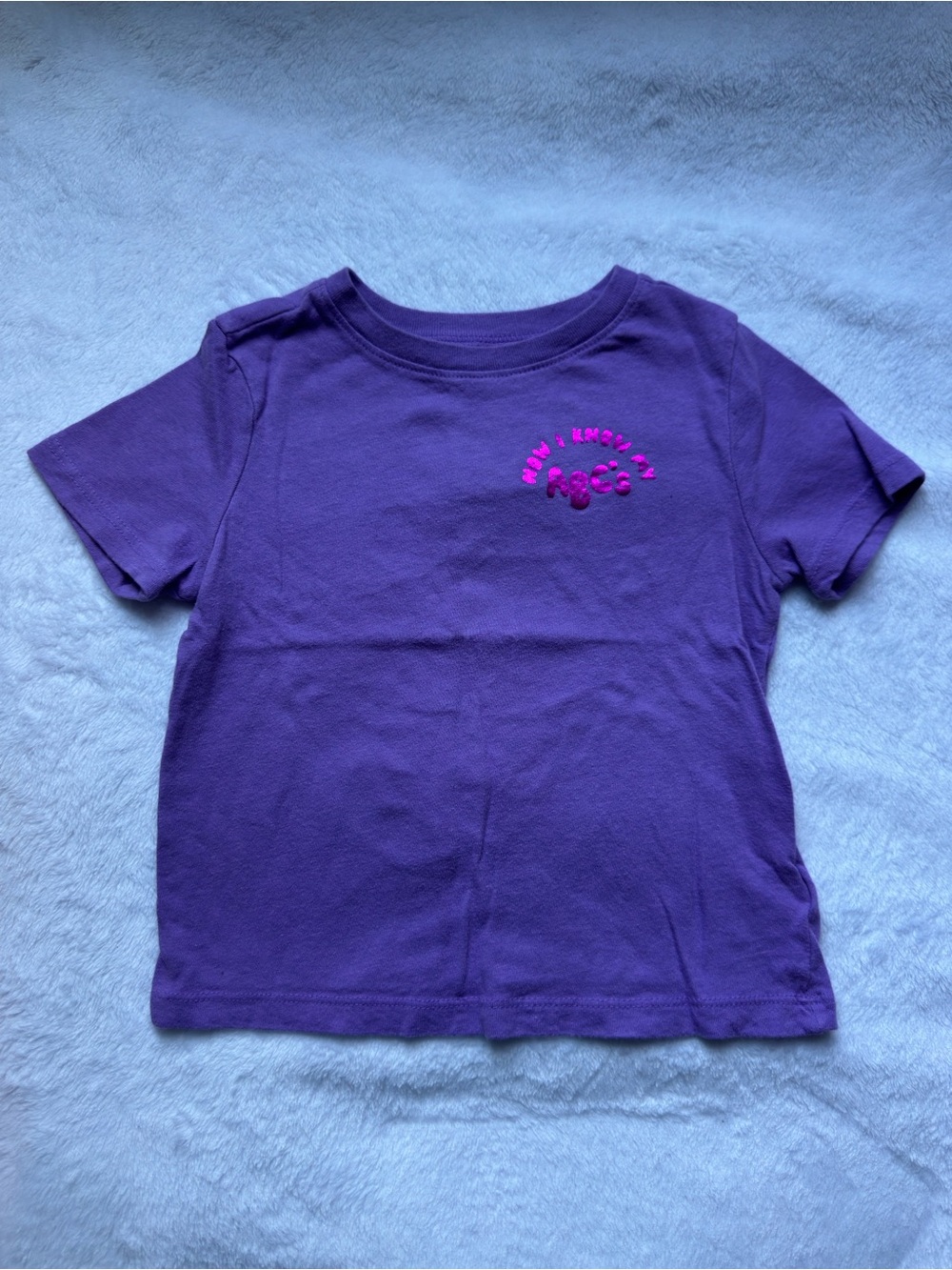 Old Navy Purple Short Sleeve Kids Tee with Pink Accent